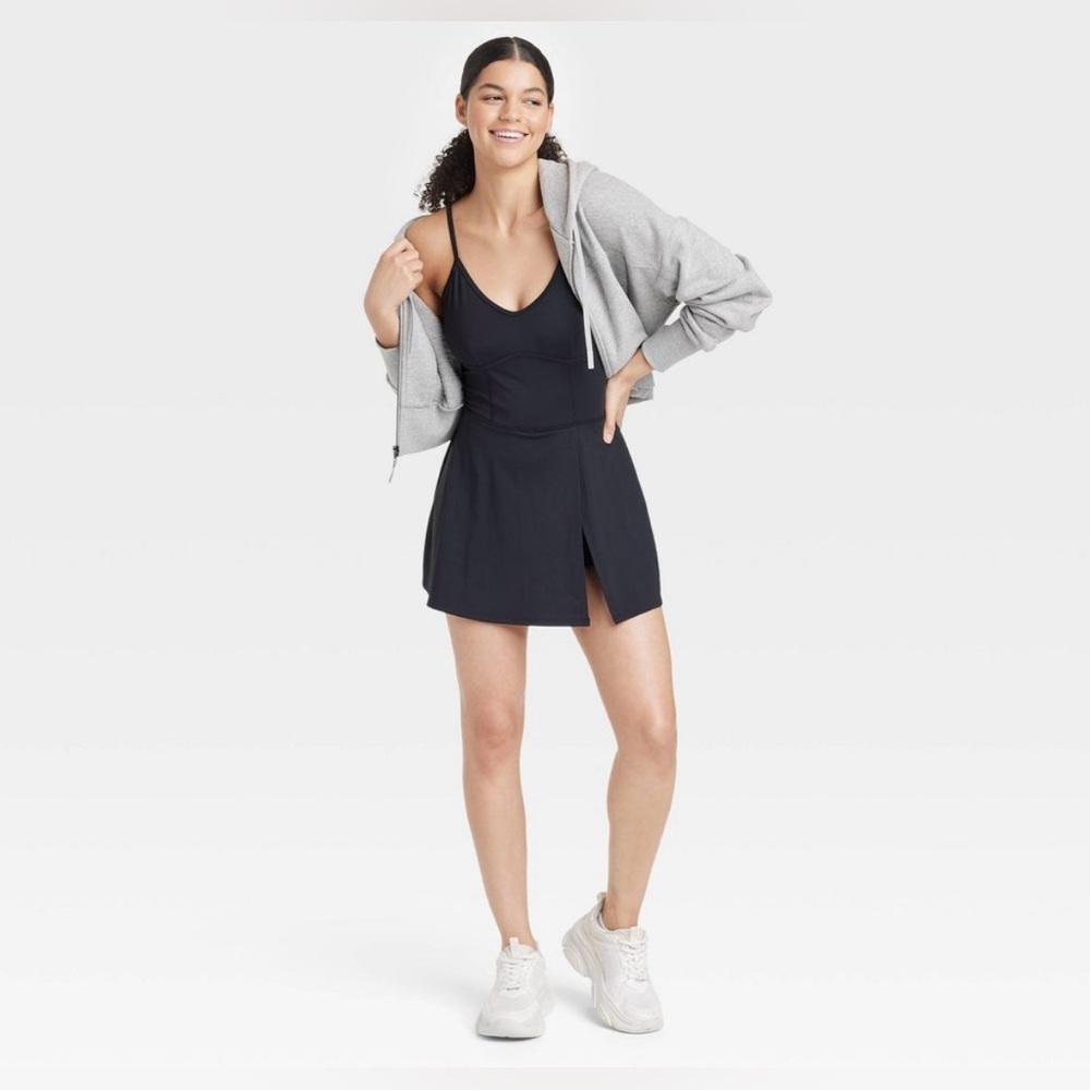 JoyLab Black Mini Dress with Skort Detail